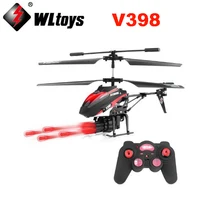 WLtoys V398 RC Helicopter 3 5 CH Missiles Launching IR Remote Control Helicopter with Gyro LED