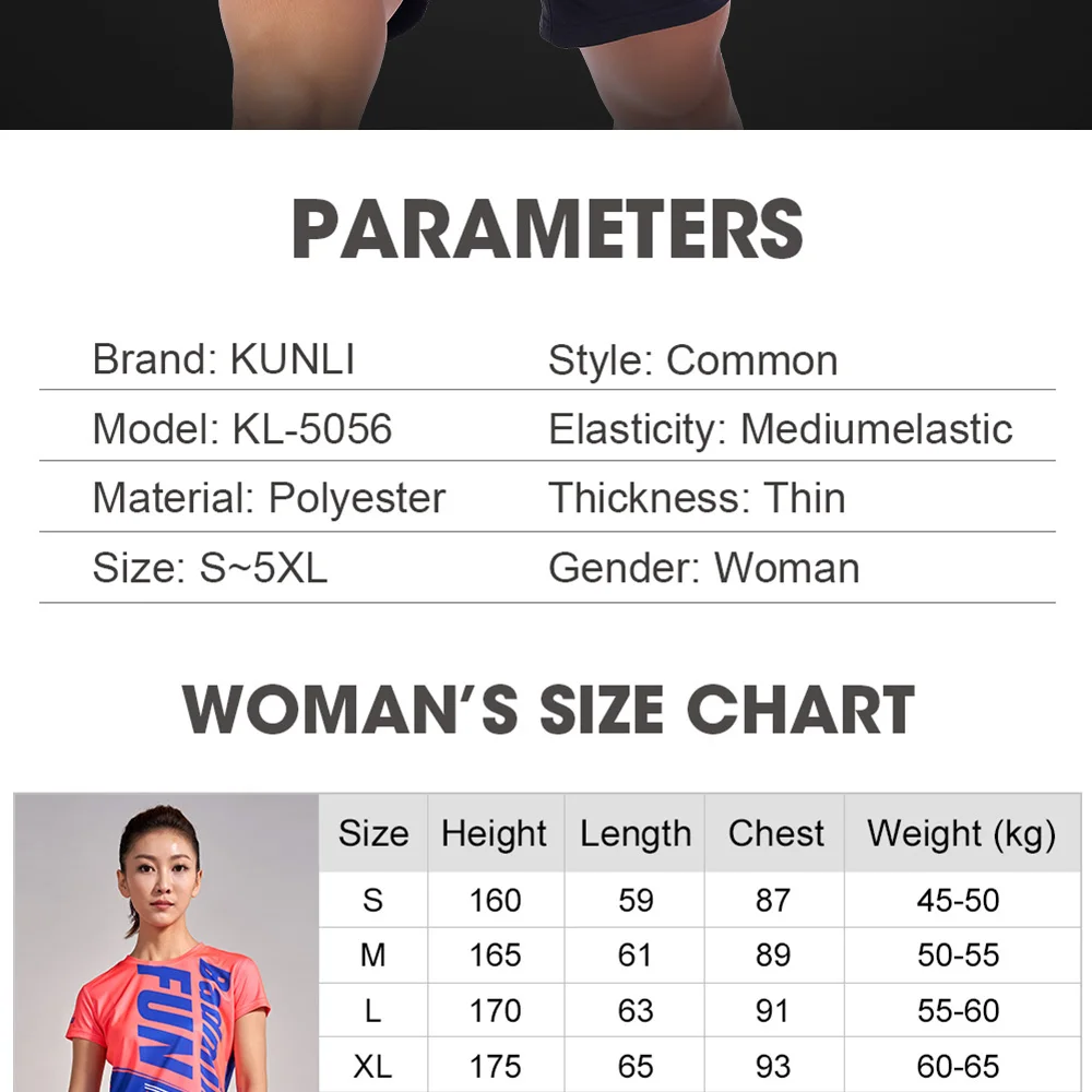 Kunli короткая теннисная рубашка Женская Спортивная одежда для бадминтона одежда для бега футболка баскетбольная волейбольная рубашка