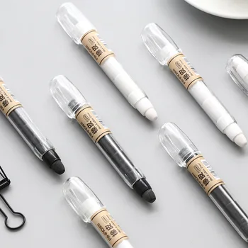 

Cute Black White Pencil Shape Erasers Creativity Eraser Pencil School Supplies Painting Office Supplies Study Stationery