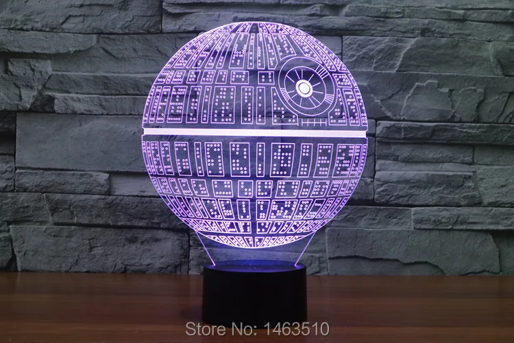 Красочные USB Star Wars Death Star 3D настольная лампа Luminaria свет в ночь удаленного коммутатора декоративного освещения праздничные подарки