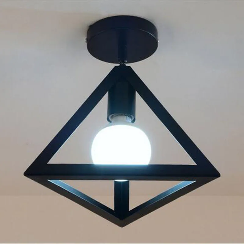 Современный куб высокого качества и треугольный конус светодиодный стальной потолочный светильник Спальня исследование ресторан лампа, декоративное освещение E27