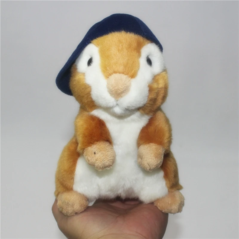 kawaii fashion realistic animal chipmunk plush doll mini animals Golden squirrel toy pet animal groundhog for kids gift 18cm DY50188(5)