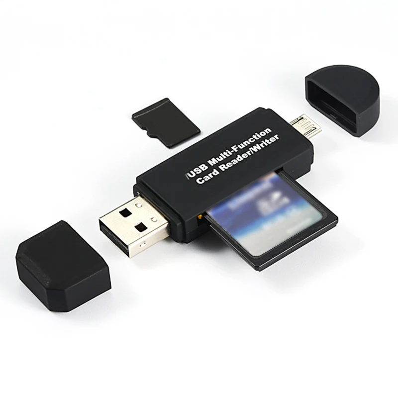 Micro USB и USB 3 в 1 OTG кард-ридер высокоскоростной USB 2,0 универсальный OTG TF/SD для ноутбука Android Computr адаптер мобильного телефона