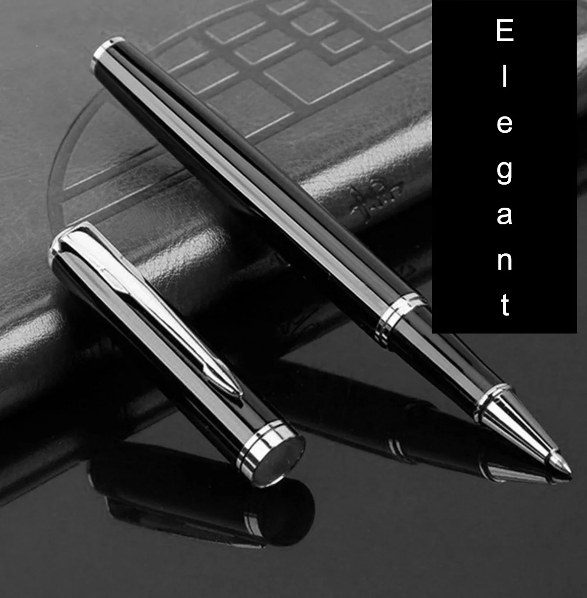 Металлические ручки-роллеры с тонкими точками(0,5 мм), элегантные ручки для мужчин и женщин, благородные