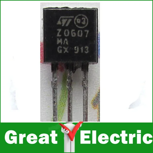 10PC Z0607 triac 0.8a 600v to 92 YXSMDZ077in Transistors from