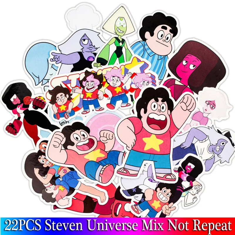 

22PCS 2018 New Cute Cartoon Stickers Steven Universe Kids Toy Sticker For Luggage Skateboard Motorcycle Laptop Sticker