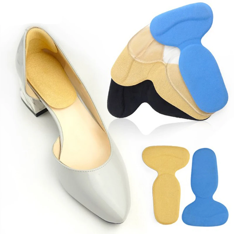 1Pair Women Soft T-Shape High Heel Grips Liner Arch Support Orthotic Shoes Insert Insoles Foot Heel Protector Cushion Pads