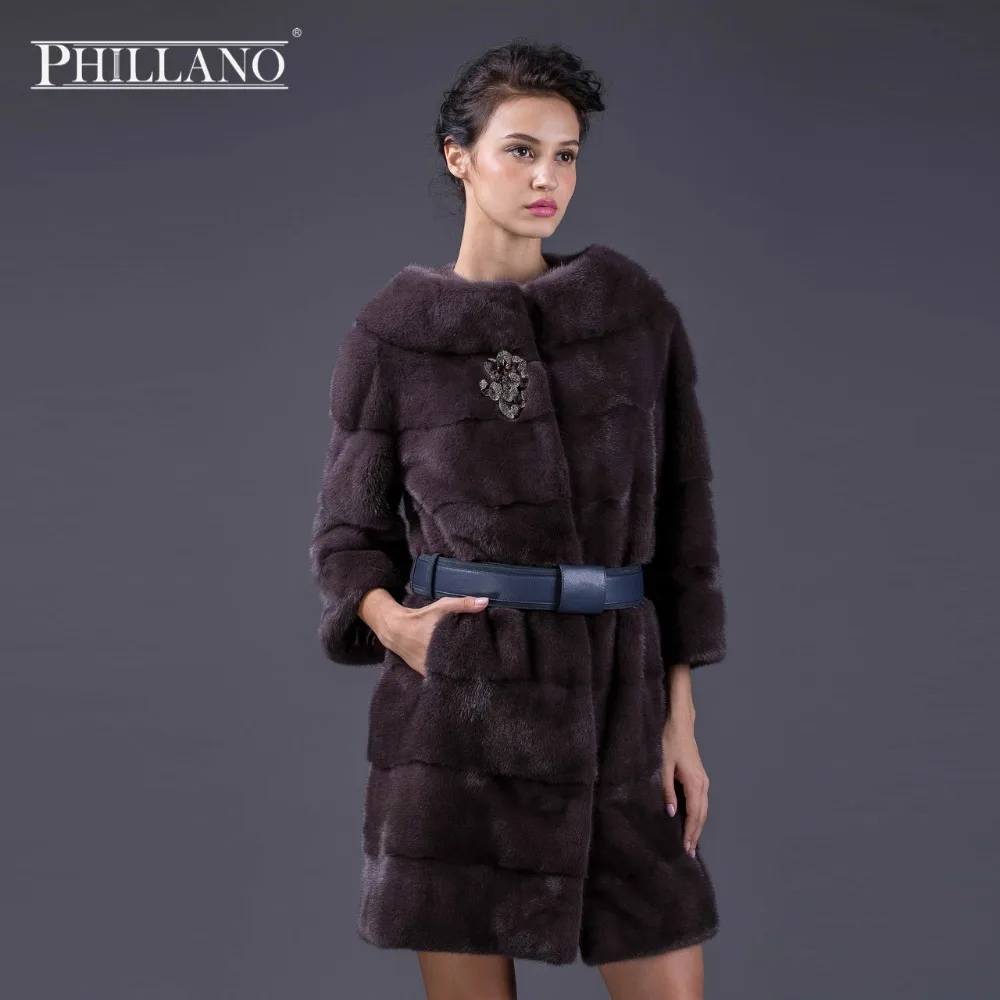 Горящие Товары PHILLANO Шуба Норковая Натуральный Мех. Шубы Из Натурального Меха