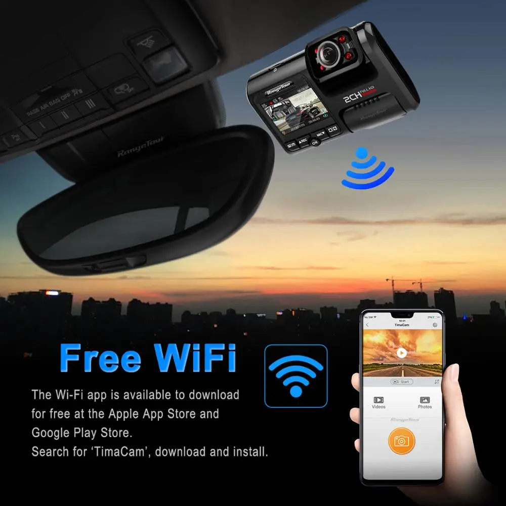  Range Tour Car DVR 3 Cameras D40 D30H Dash Camera WiFi GPS G-Sensor Night version Car Cam Recorder