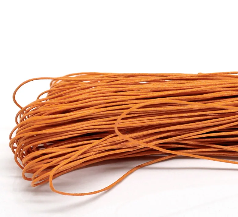 DoreenBeads воск веревку Драгоценности веревку оранжевый 1 мм, 15 м Новый