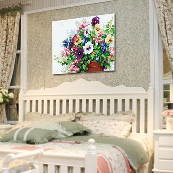 

Diy digital oil painting by numbers home decoration handpainted painting on canvas-Orchid