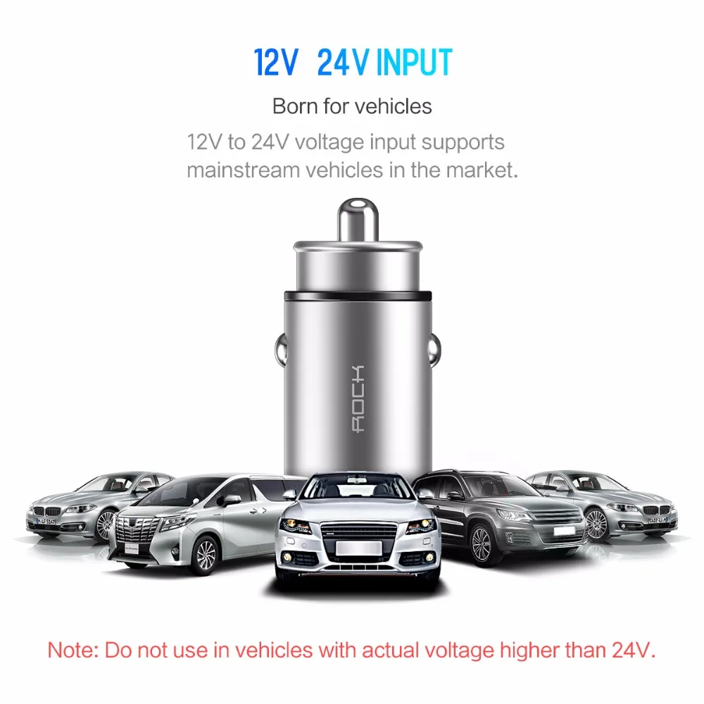 2 قطعة/الوحدة روك 5 V 4.8A المزدوج USB سيارة شاحن آيفون سامسونج هواوي Xiaomi الهاتف المحمول سريع شاحن سيارة USB السفر سيارة -شاحن