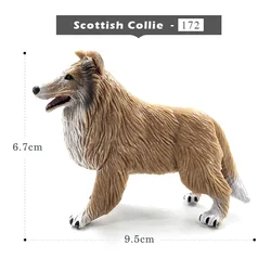 Dalmatian Bull Terrier Labrador Dog Figurine - Modern Miniature Fairy Garden Home Decor (Scottish Collie)