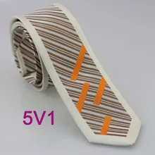 Yibei Coachella бренд Галстуки бежевый границы оранжевый коричневый диагональные полосы Средства ухода за кожей Шеи Галстук Человек взрослых 6 см тонкий Средства ухода за кожей Шеи Галстуки узкие джентльмен галстук