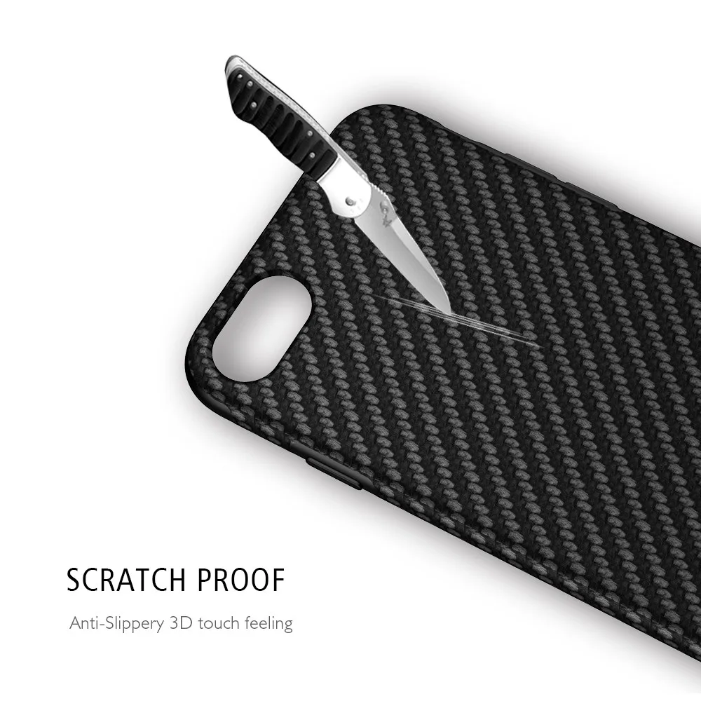 FLOVEME Carbon Fiber Case For iPhone XR X 7 6 6S Plus XS Max Phone Cases Twill Silicon Back Cover 8 Shells |