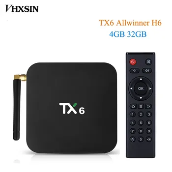 

VHXSIN 10 PCS/LOT TX6 Smart Android 9.0 TV BOX 4G 32G H6 Quad core 2.4G 5G Dual Wifi BT 4.1