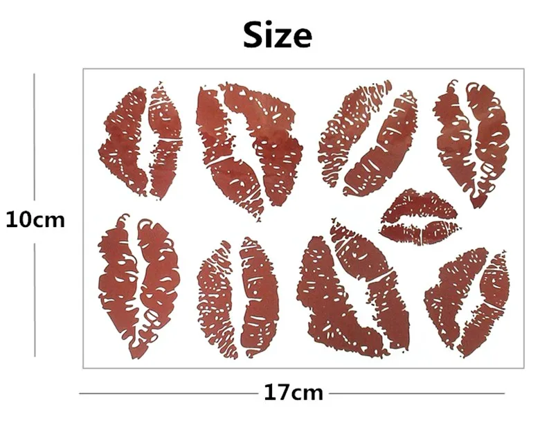 Nu-TATY, сексуальная временная татуировка с красными губами, боди-арт, флеш-тату, наклейка s 17*10 см, водостойкая, поддельная татуировка, автомобильная Наклейка на стену