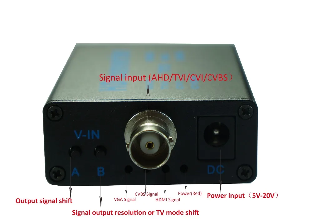 Brandoo Бесплатная доставка высокой четкости видео сигнальный преобразователь, конвертировать AHD/TVI/CVI/CVBS в HDMI/VGA/CVBS фабрики