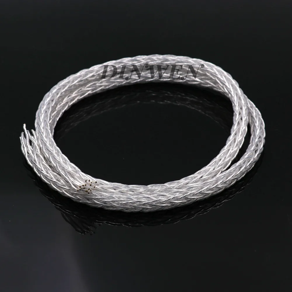 

8AG High Purity Teflon OCC Wire Cable Power Cord For Hifi Audio Speaker Amplifier Signal Cable DIY Upgrade 16 Strands Braided 1M