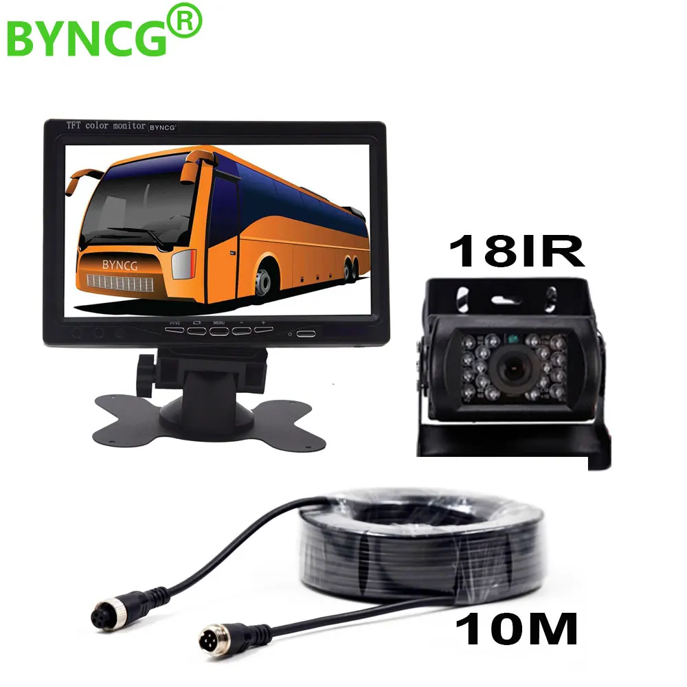 

BYNCG 2In1 Car Parking System Kit 7" TFT LCD Color Rearview Display Monitor + Waterproof Reversing Backup Rear View Camera
