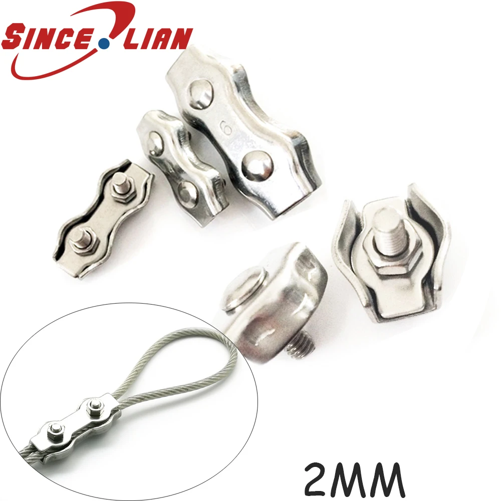304 Stainless Steel Wire Rope Single Clamp Double Clamp Wire Rope