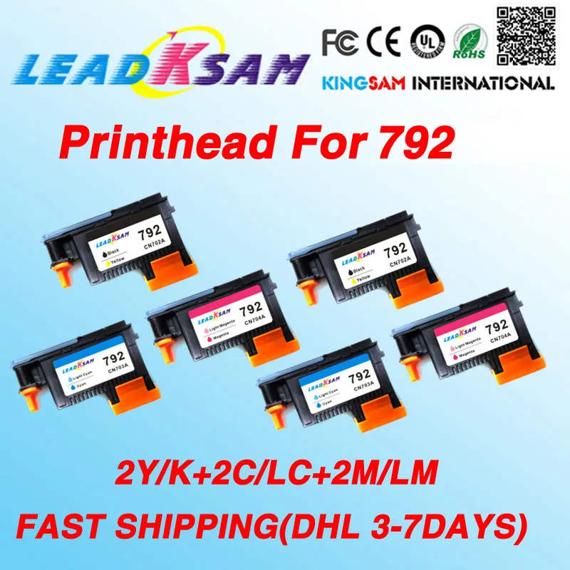 2 комплекта/6 шт Fastshipping совместимый для hp792 печатающая головка Печатающая cn702a cn703a