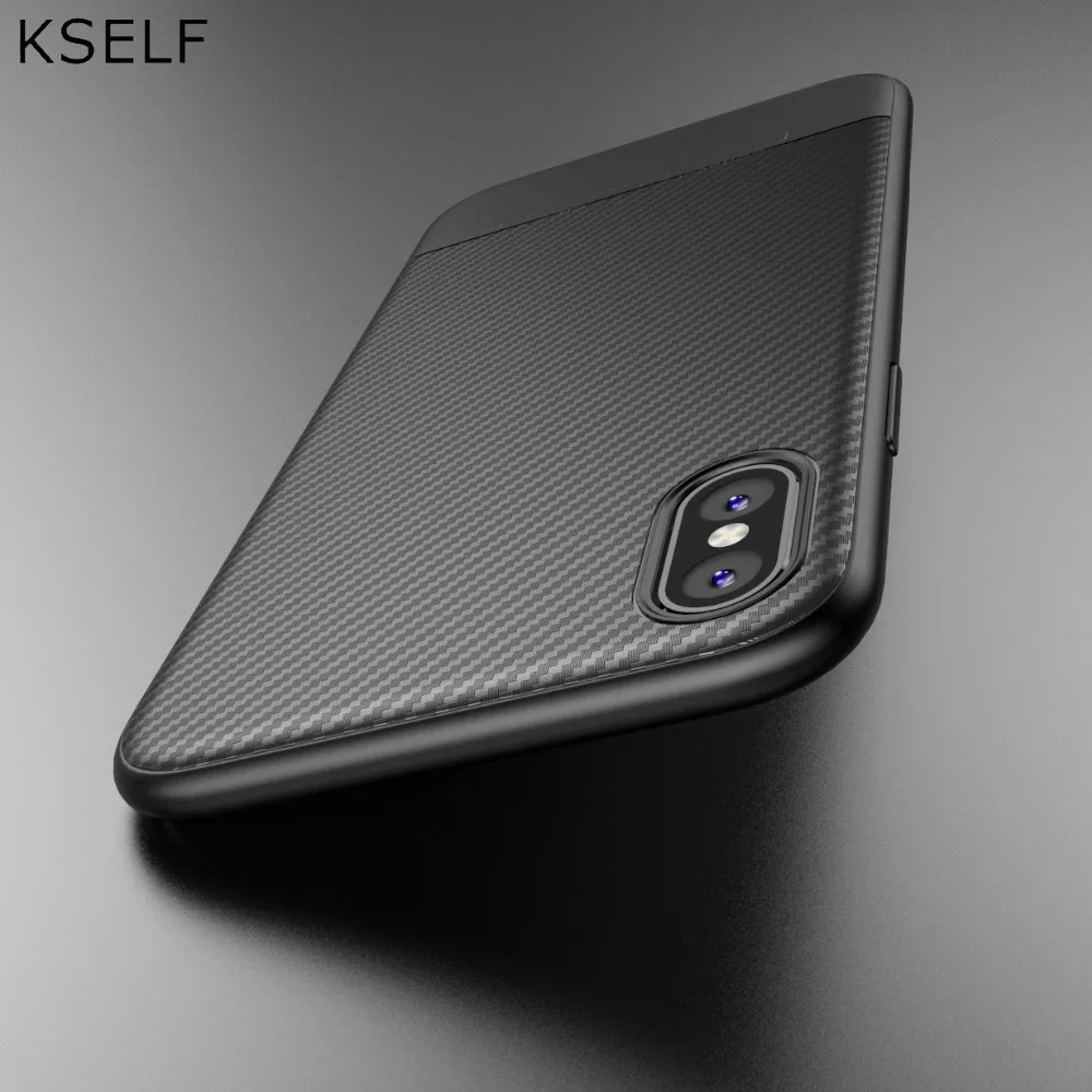 

KSELF Phone Case For iPhone 7 X 8 6 6s Plus Case Soft TPU Silicone Case Cover Black Bumper Case Coque For iPhone X 8 Plus 7 6s