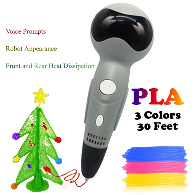 Cheap Dikale Robot 3D Pen Voice Prompt Lapiz 3D Drawing Printer Printing Pencil Scribble Free PLA Filament for Kid Adult Birthday Gift Cheap Dikale Robot 3D Pen Voice Prompt Lapiz 3D Drawing Printer Printing Pencil Scribble Free PLA Filament for Kid Adult Birthday Gift