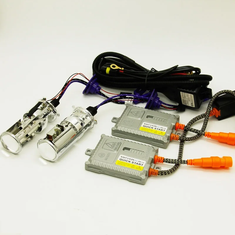 1 комплект H4 hid hi lo мини объектив проектора ксеноновая фара для автомобиля 55 Вт 6000k