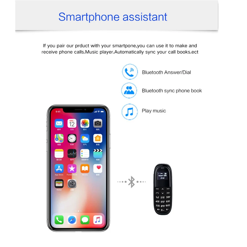 Компактные карманные мобильные телефоны AEKU kk1 беспроводные Bluetooth наушники 0 66