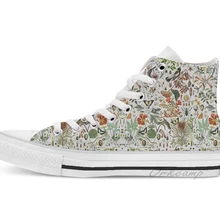 Пособия по биологии 101 Высокие парусиновые туфли на плоской подошве; повседневная обувь на заказ; Прямая