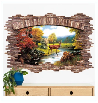 

Stereoscopic effect wall sticker, Environmental friendly PVC material, Item No. XH-deer