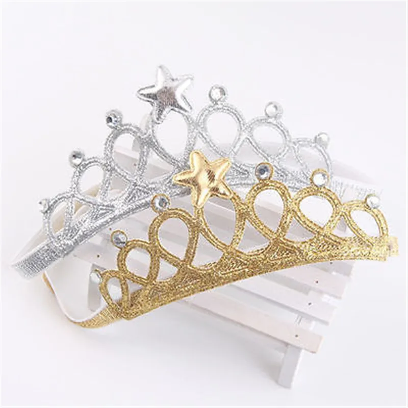 

1pc Tiaras Rhinestone Headbands Glittering Crown Colorful Hair Bands Princess Cute Shiny Hair Accessories For Birthday Party W3