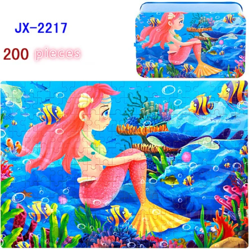 007 200pieces tin Wooden Jigsaw Puzzle boy font b girl b font child font b children