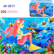 007//200pieces// tin Wooden Jigsaw Puzzle boy girl child children 3-6 years old 4-5-7-8 years old baby toys