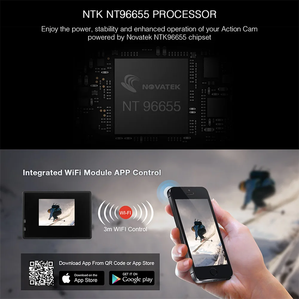 ES местная доставка: Экшн камера SOOCOO C10 Full HD 1080 P/30fps WiFi 1 5 дюйма LCD 170D спортивная