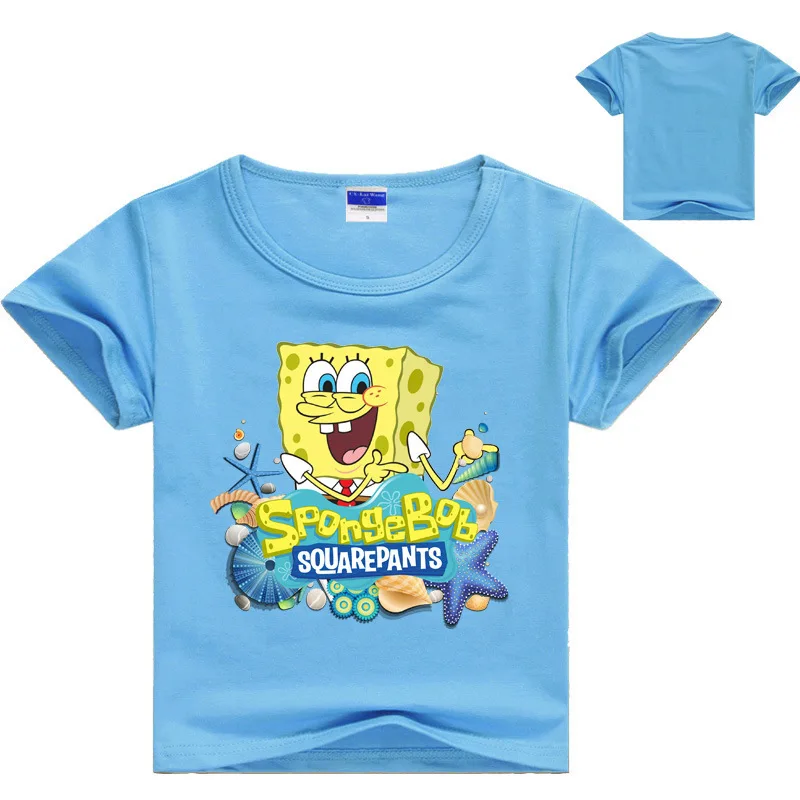 Cartoon SpongeBob T Shirt Boys Girls 2018 Summer Children's Clothing Cotton Toddler Girl Tops Tee Boy Kids T-shirt 3-14Y Cartoon SpongeBob T Shirt Boys Girls 2018 Summer Children's Clothing Cotton Toddler Girl Tops Tee Boy Kids T-shirt 3-14Y