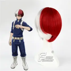 Мужские My Hero Academia Todoroki Shoto косплей парик Comic con мужские Todoroki Shoto парик с короткими волосами костюмы