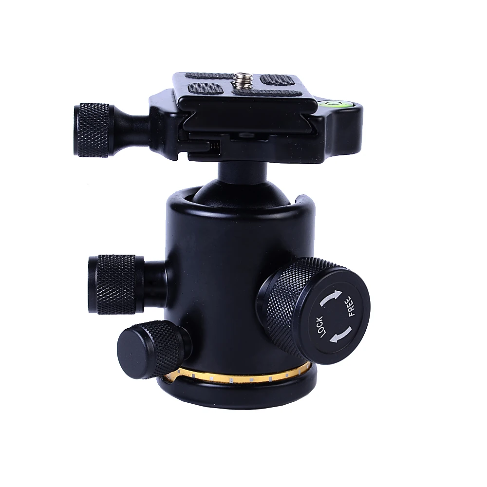

Professional Aluminum Ball Head Ballhead with Quick Release Plate Tripod Head For Camera Tripod Track Slider Dolly Stabilizer