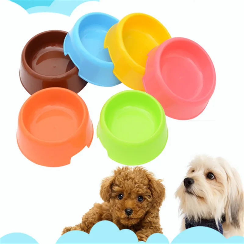 6 color Dog Bowl Travel Pet Dry Food Bowls for Cats Dogs Pink Dog Bowls Outdoor Drinking Water