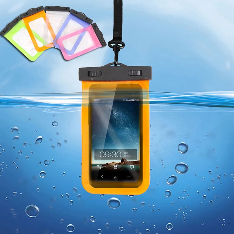 Universal Cover Waterproof Phone Case Pouch Dry Bag Protect From Water Life Swim Waterproof Case with Lanyard