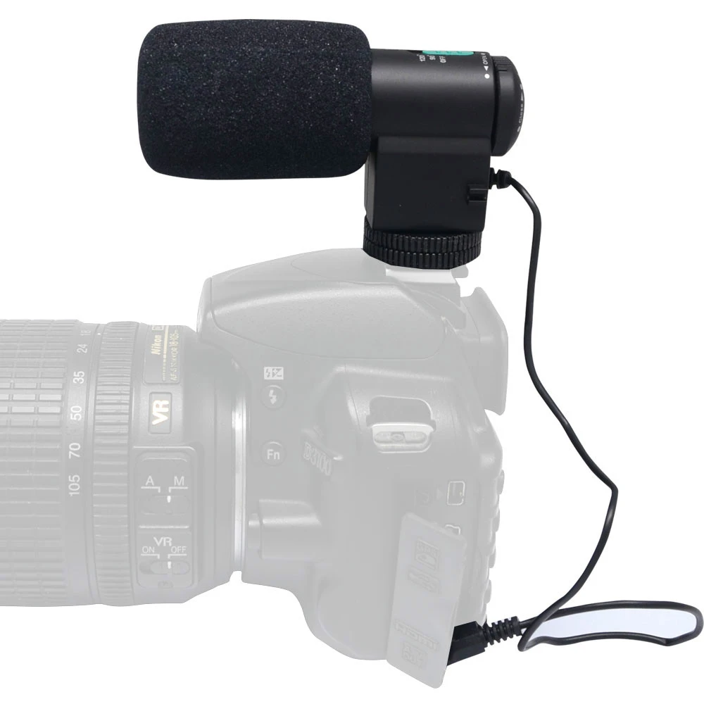 mcoplus mini eksternal hitam directional stereo microphone mic 109 untuk 3 5mm jack mic canon nikon sony kamera dslr dv camcorder