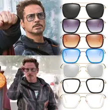 Классические роскошные Мстители Tony Stark Flight стиль мужские солнцезащитные очки мужские панк ретро квадратные стимпанк Солнцезащитные очки Железный человек 3 Matsuda TONY