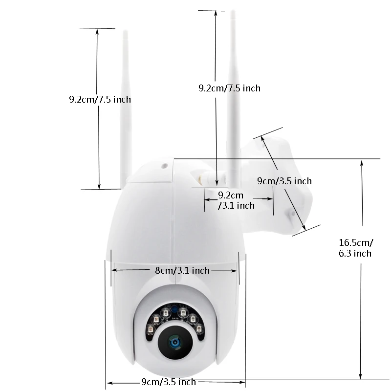 Зум HD 1080P wifi Беспроводная ip-камера наружная камера видеонаблюдения PTZ скоростная купольная CCTV 60 м ночного видения Водонепроницаемая IP65