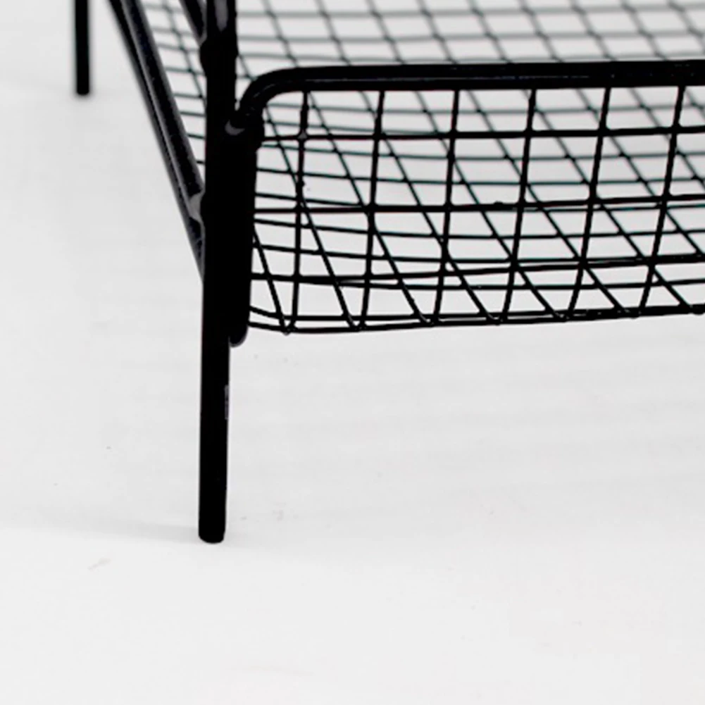 رف التوابل مزدوجة طبقات سلة حمام التجميل تخزين الصلبة حامل مكتبي متعددة الوظائف دائم المعادن إناء الرف المرحاض