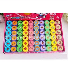 30/60 шт Детские Чулочные изделия с рисунком улыбающегося фрукты оттиск животного детские оригинальные Пластик резиновые самостоятельной Печати На чернилах игрушки