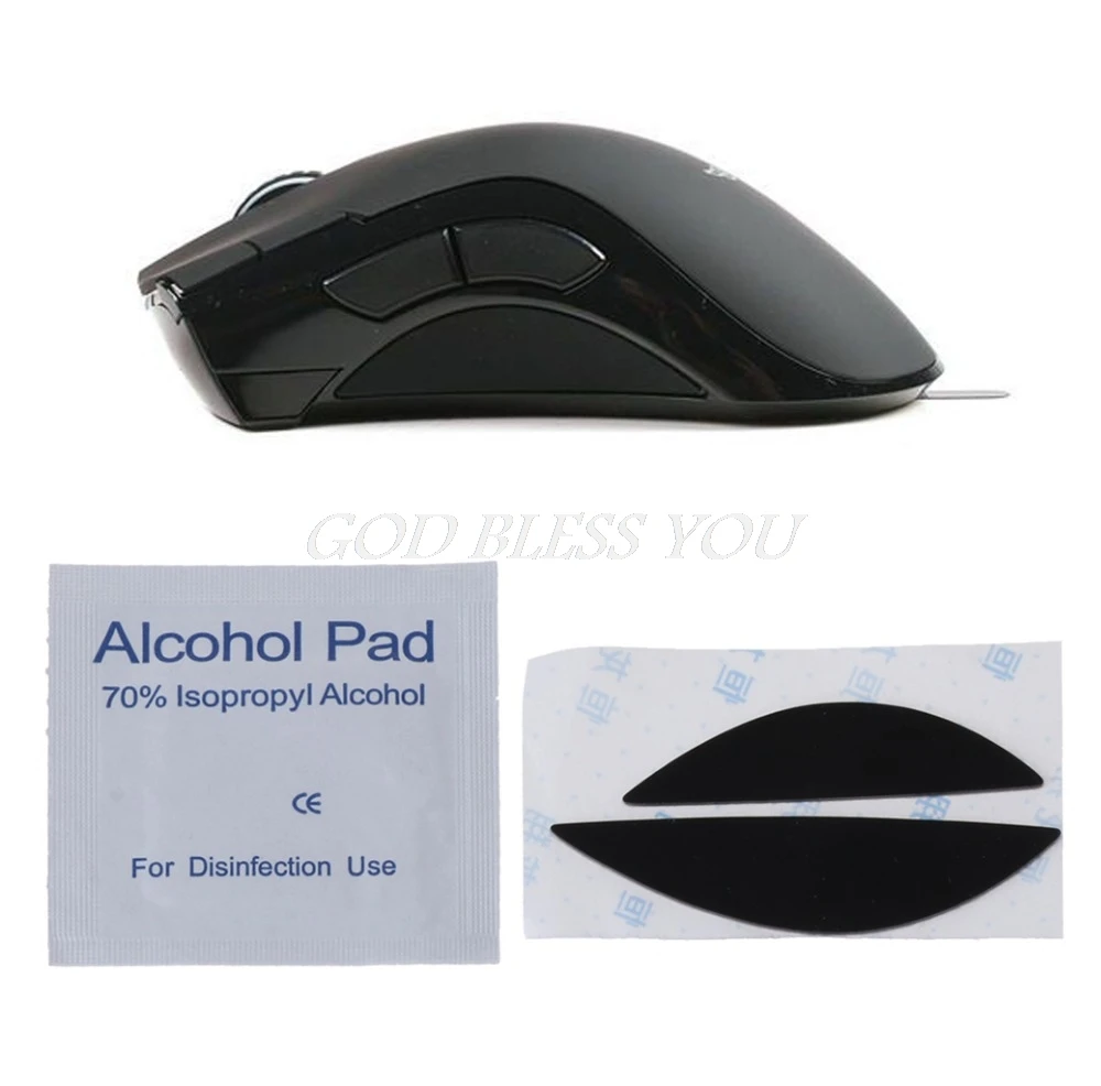 

1Pc 100% Teflon High Wear-resistance Side Pads Mouse Feet Mouse Skates With Alcohol Pad for Razer Mamba 4G