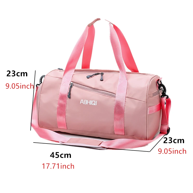 Розовая Женская спортивная сумка для путешествий с Сухой Влажной обувью, карманом для переноски багажа, Оксфордские спортивные сумки для фитнеса, йоги, портативные большие сумки-тоут