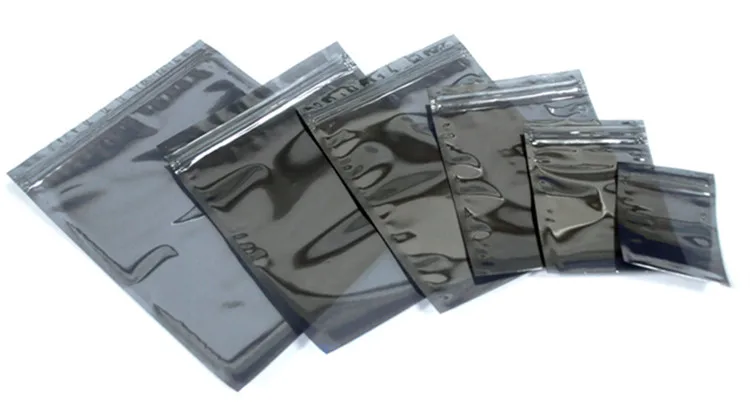 Leotrust 100 шт. антистатическая защитная сумка с молнией Антистатическая сумка для инструментов Самоуплотняющаяся сумка для электронных аксессуаров сумки