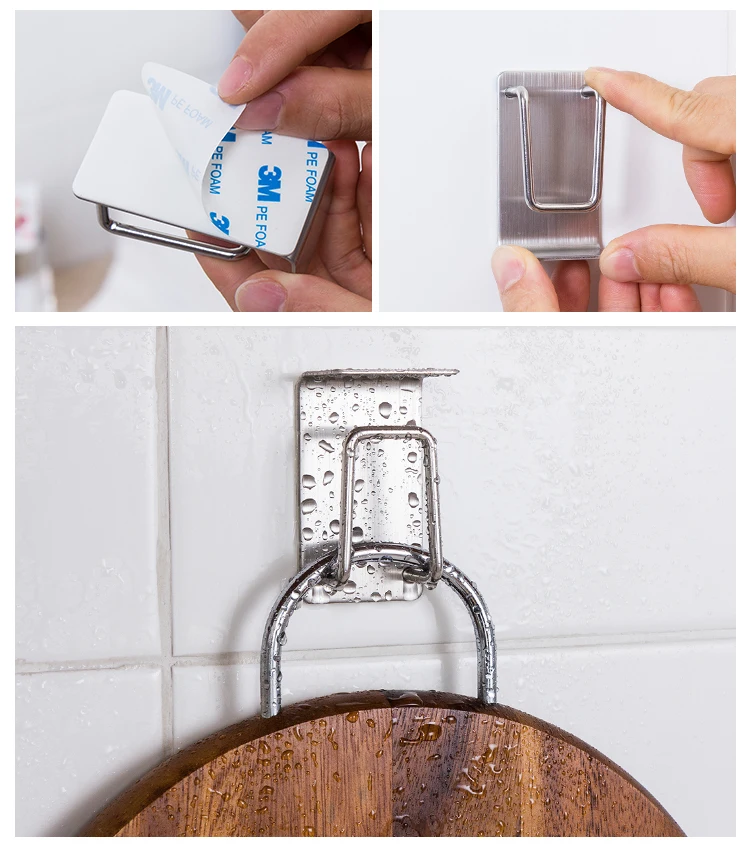 ORZ вешалка для умывальника из нержавеющей стали для ванной, кухни, раковины, стикер, крючок для хранения, органайзер, настенный держатель, аксессуары для ванной комнаты